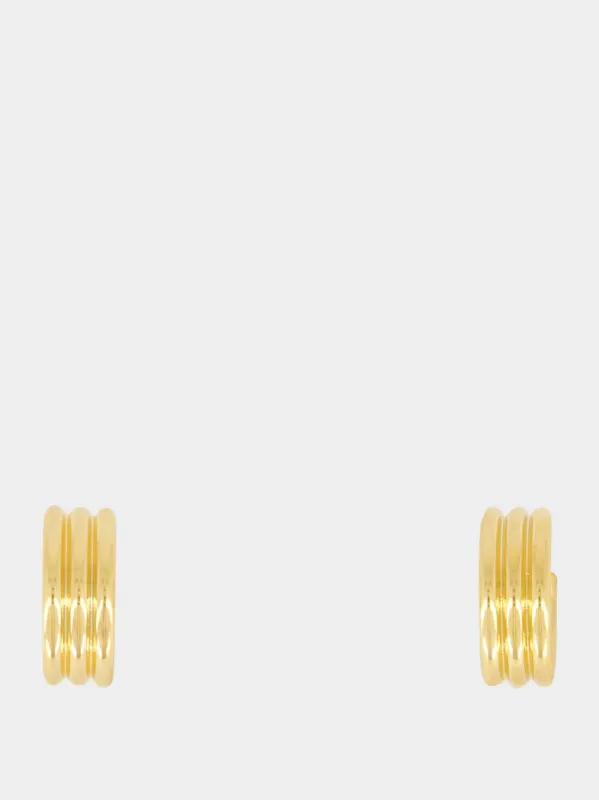 Gold F is Fendi Hoop Earrings sold by Fashion Clinic