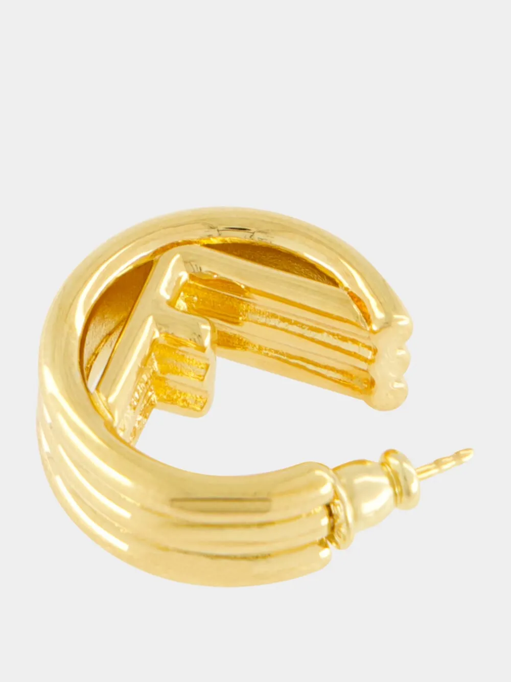 Gold F is Fendi Hoop Earrings sold by Fashion Clinic product image thumbnail 4