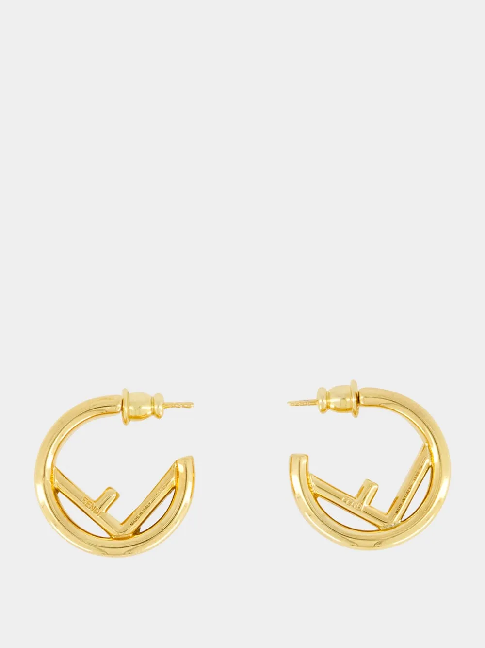 Gold F is Fendi Hoop Earrings sold by Fashion Clinic product image thumbnail 3