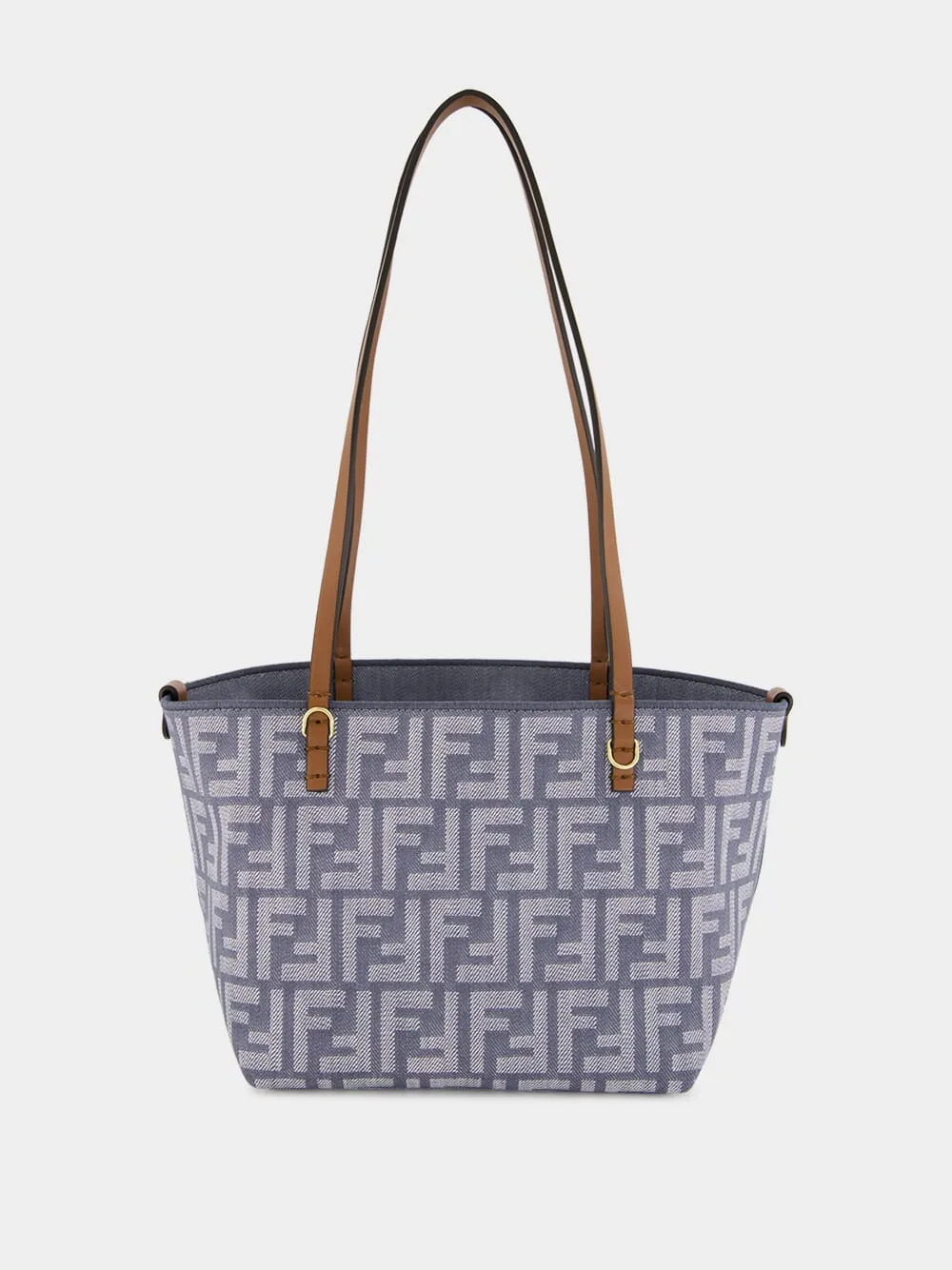 Blue Small Roll FF Jacquard Shopper sold by Fashion Clinic product image thumbnail 2