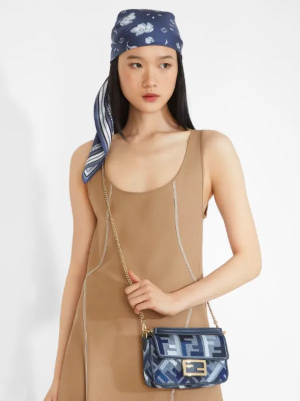 Blue Baguette Mini Bag sold by Fashion Clinic