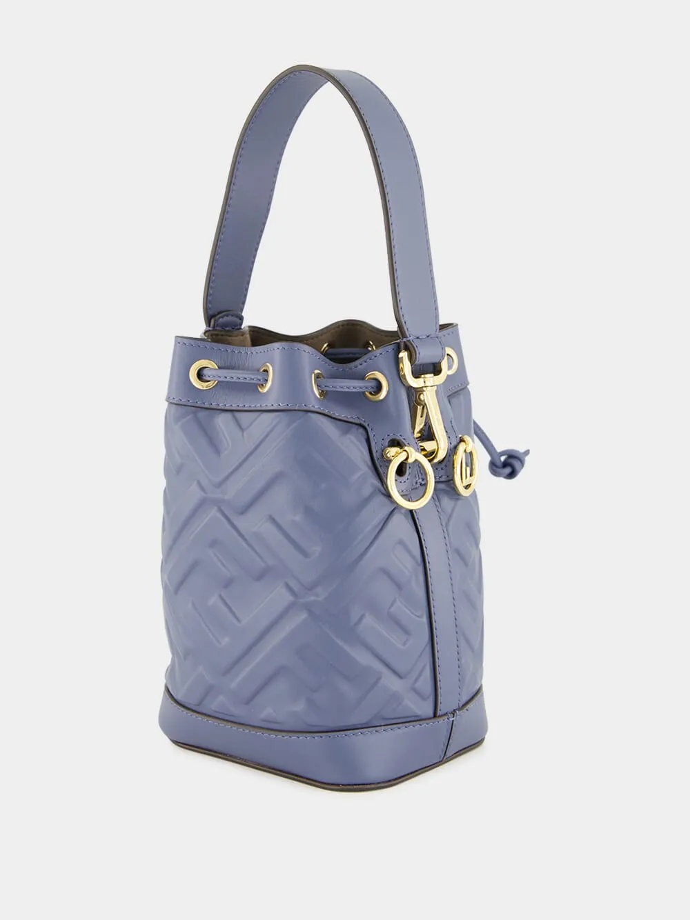 Blue Mon Trésor Mini Leather Bucket Bag sold by Fashion Clinic product image thumbnail 5