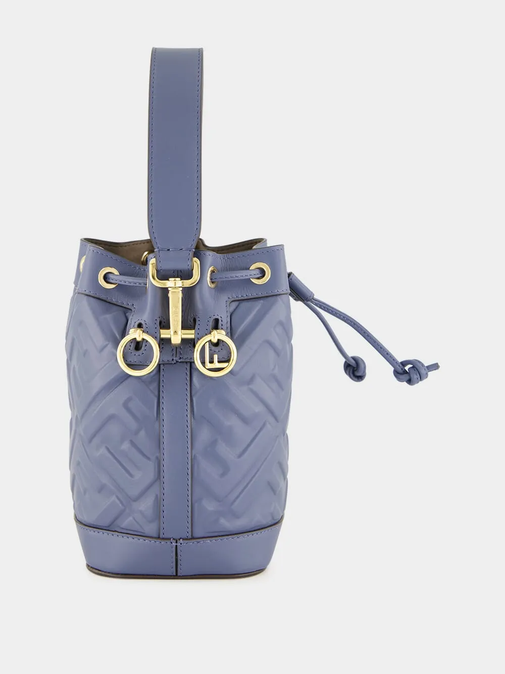 Blue Mon Trésor Mini Leather Bucket Bag sold by Fashion Clinic product image thumbnail 4