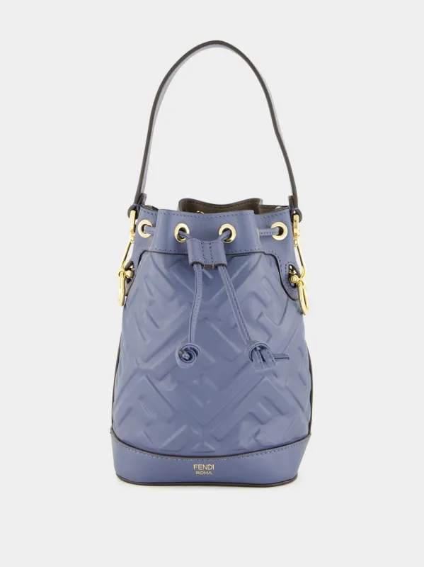 Blue Mon Trésor Mini Leather Bucket Bag sold by Fashion Clinic