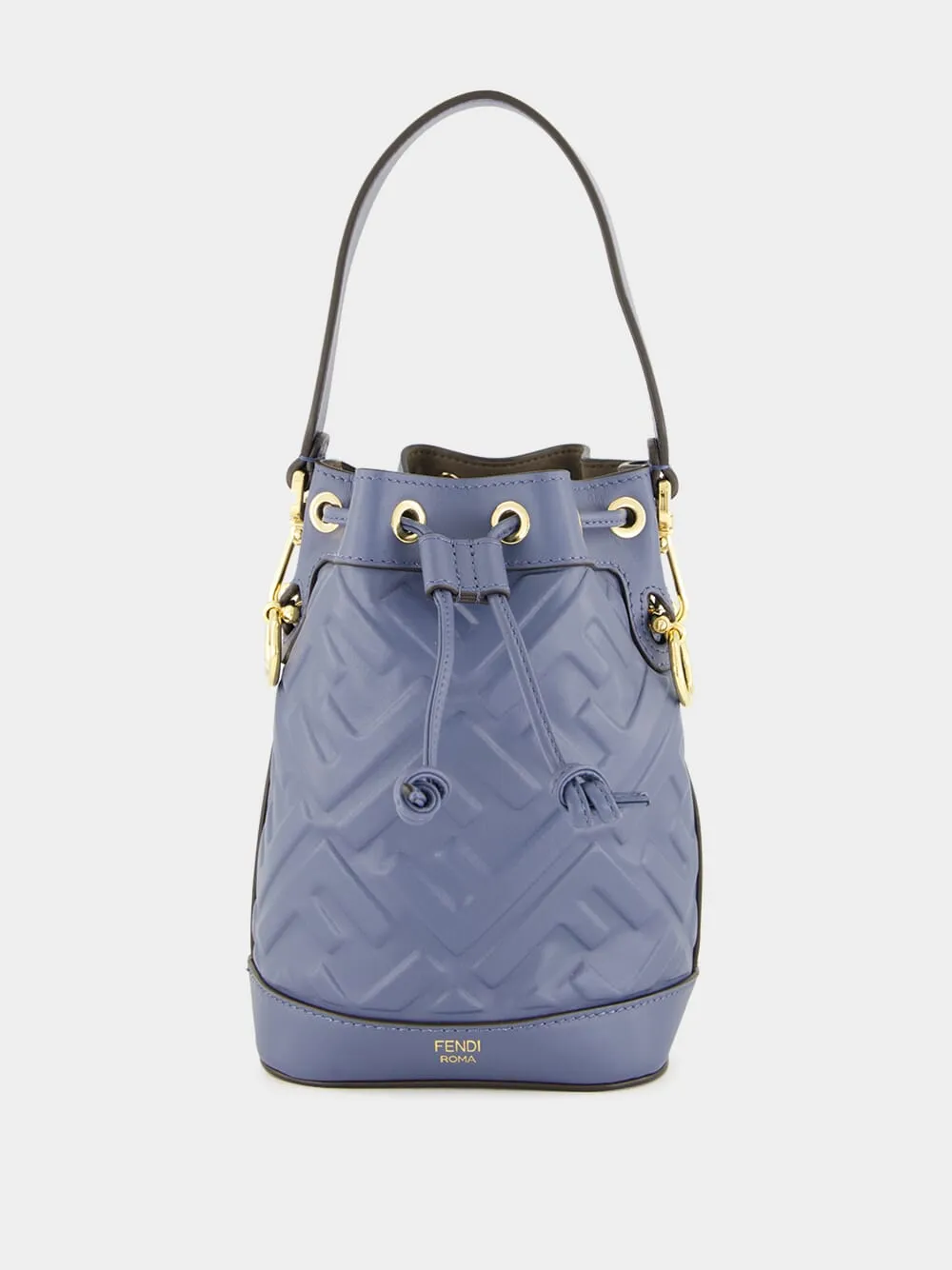 Blue Mon Trésor Mini Leather Bucket Bag sold by Fashion Clinic