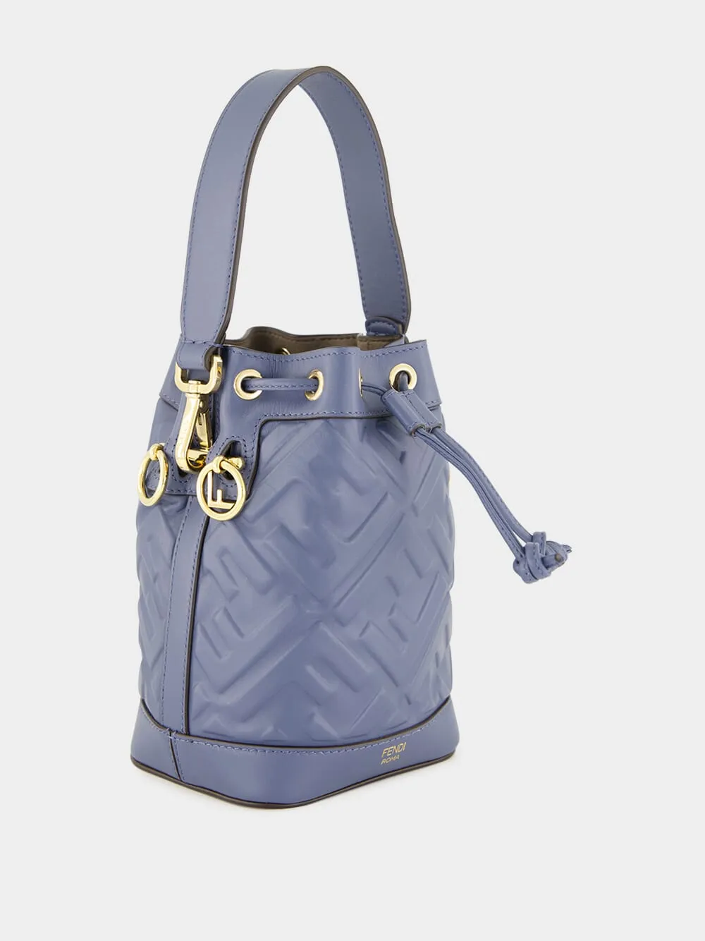 Blue Mon Trésor Mini Leather Bucket Bag sold by Fashion Clinic product image thumbnail 3