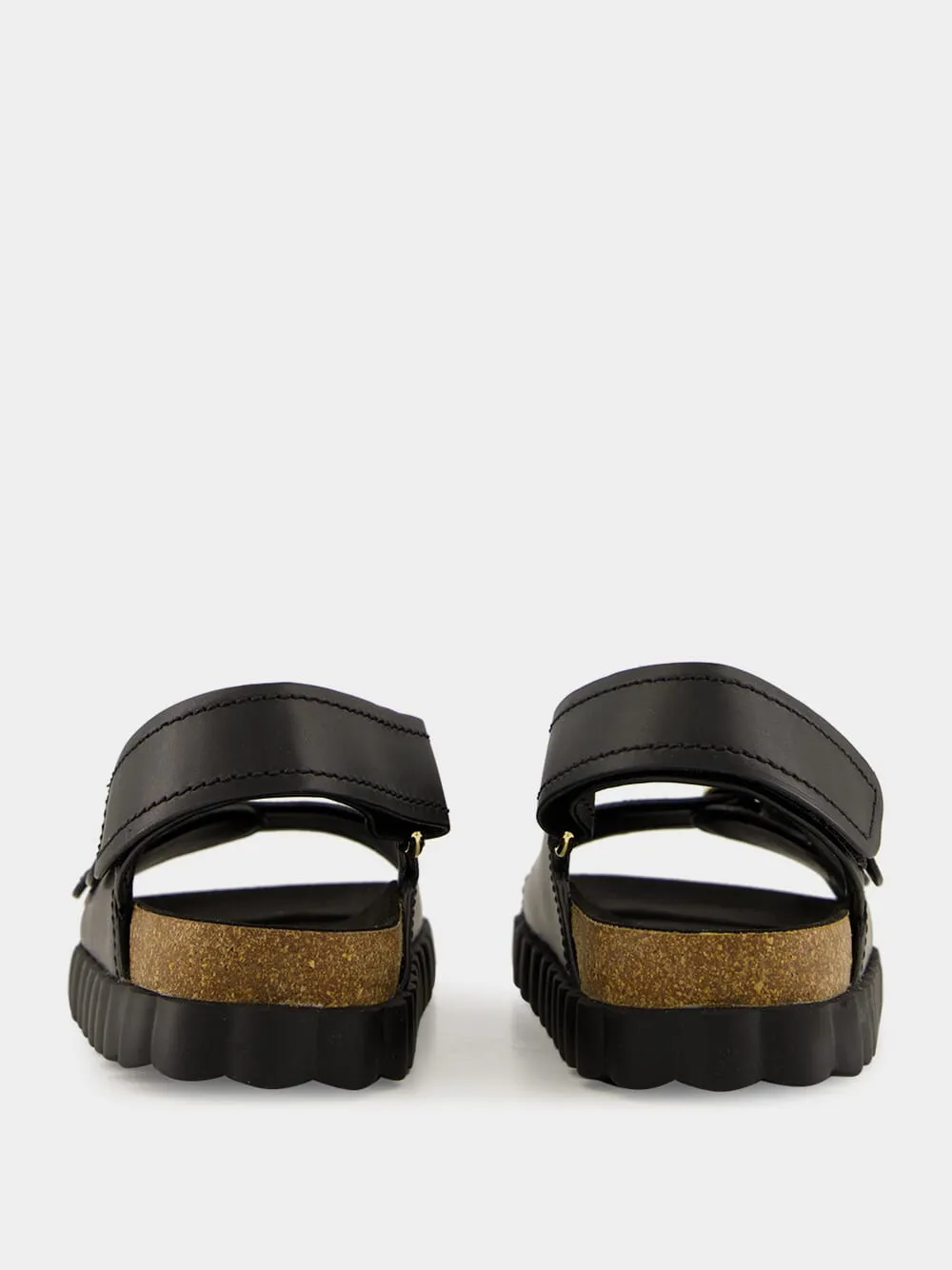 Black Kamakura Ornament Double Buckle Sandals sold by Fashion Clinic product image thumbnail 5