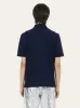 Navy Blue Cotton Polo with Zip Collar sold by Fashion Clinic