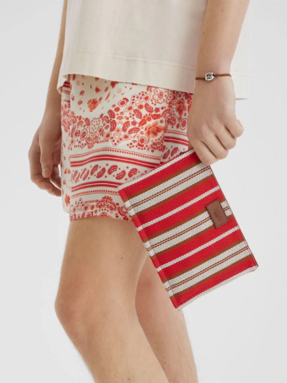 Brown FF Shell Bracelet with Palladium Finish sold by Fashion Clinic product image thumbnail 2