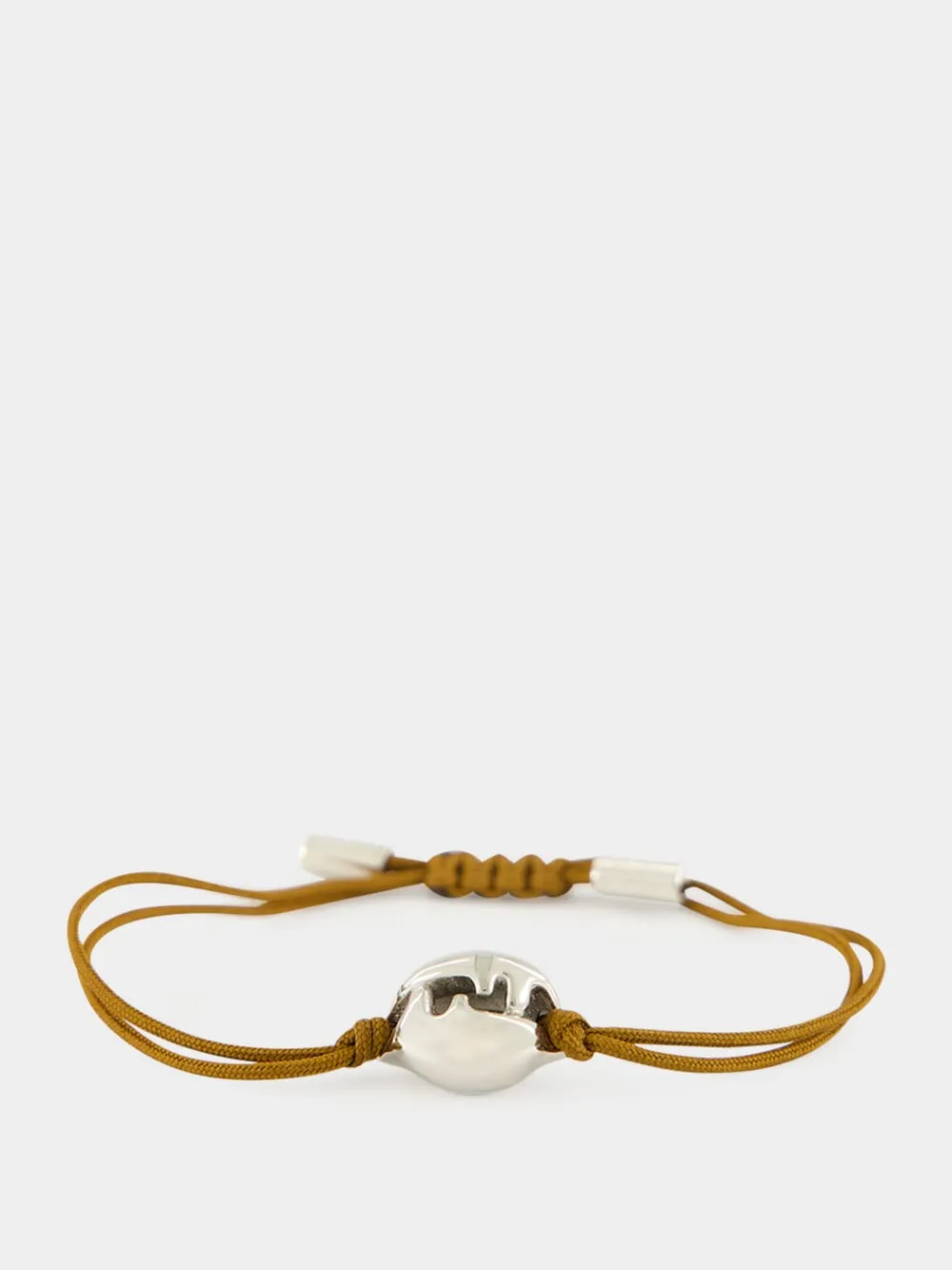 Brown FF Shell Bracelet with Palladium Finish sold by Fashion Clinic