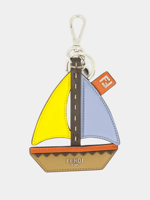 Multicolour Boat Leather Bag Charm sold by Fashion Clinic