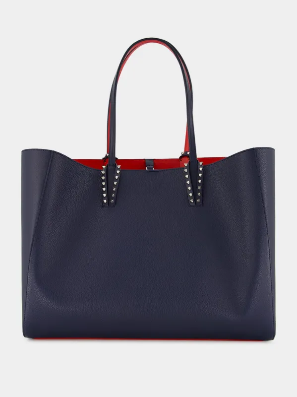 Zaffiro Blue Cabata Large Leather Tote sold by Fashion Clinic