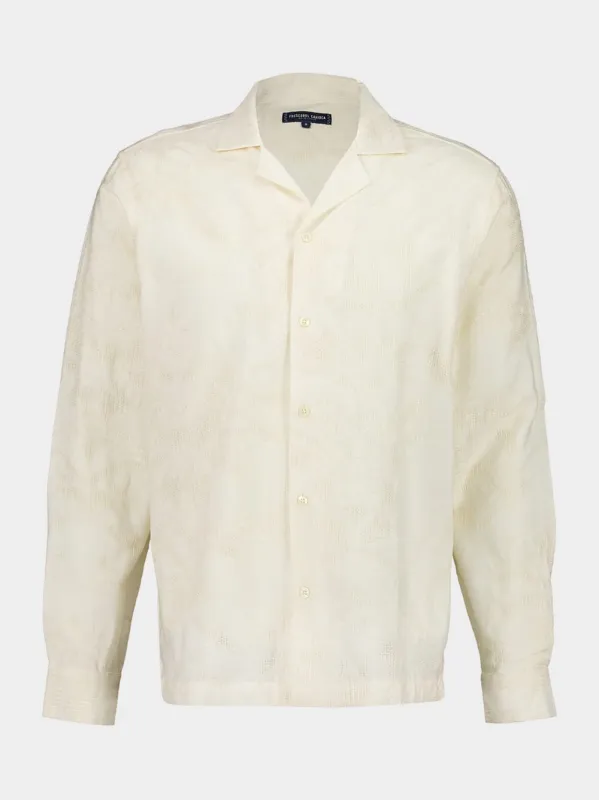 Ivory Safra Cotton Camp Collar Shirt sold by Fashion Clinic