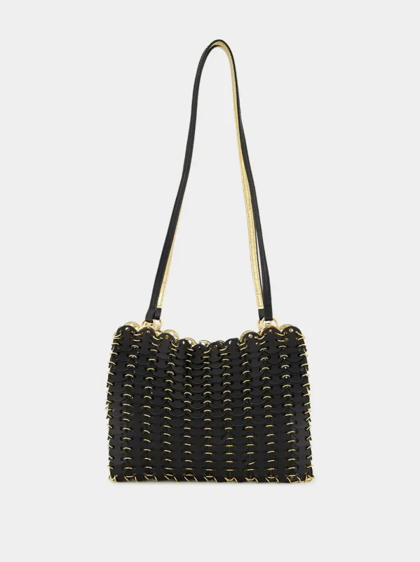 Black and Gold 1969 Flip Bag in Leather sold by Fashion Clinic