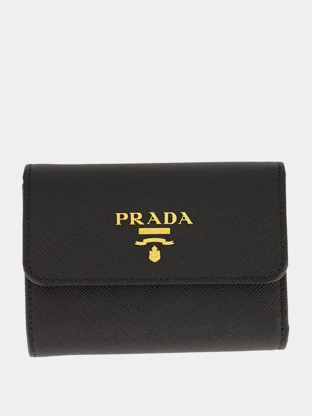 Black Small Saffiano Leather Wallet sold by Fashion Clinic