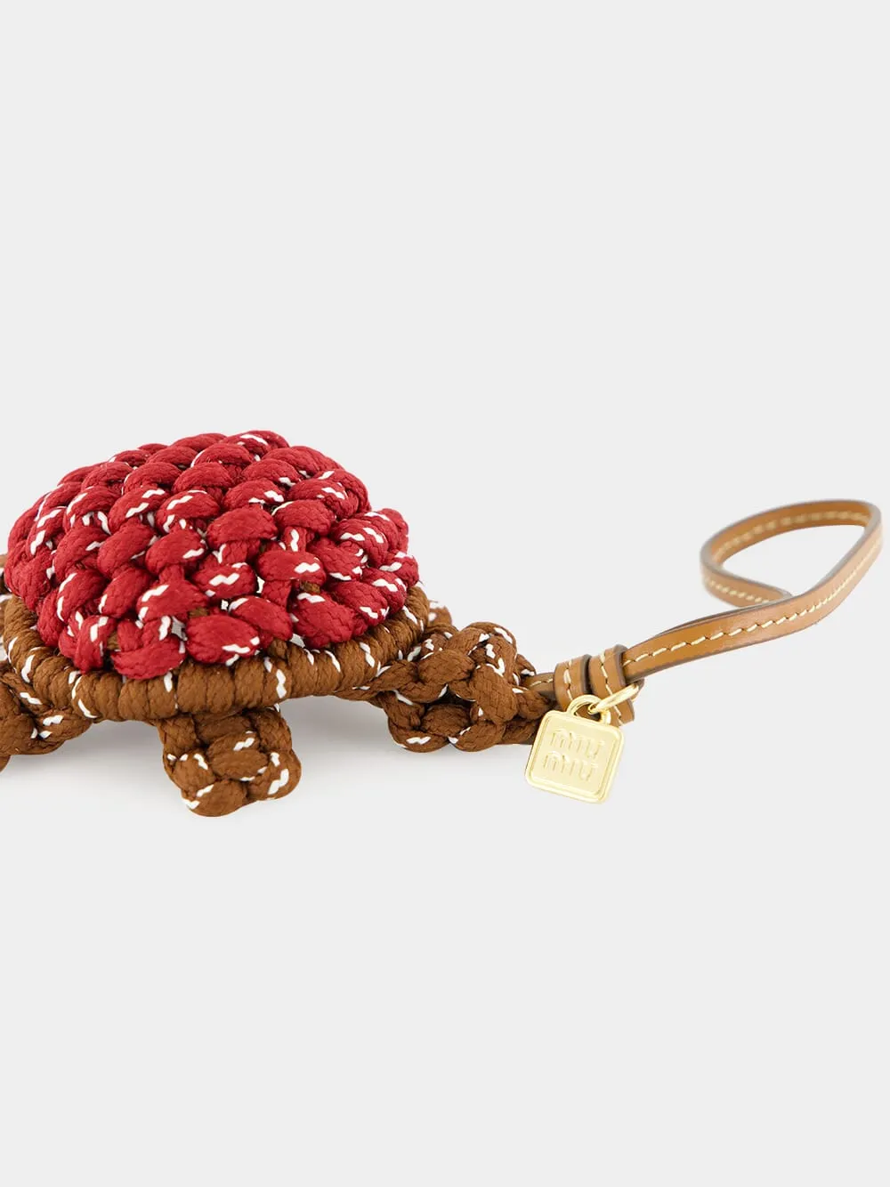 Tobacco Amaranth Cord and Leather Bag Charm sold by Fashion Clinic product image thumbnail 2