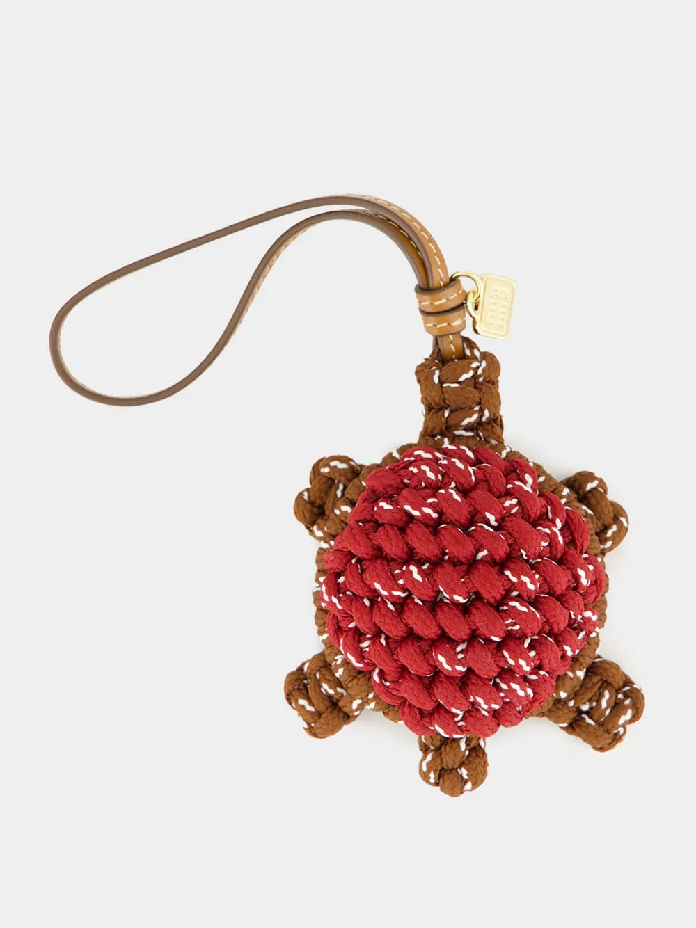 Tobacco Amaranth Cord and Leather Bag Charm sold by Fashion Clinic