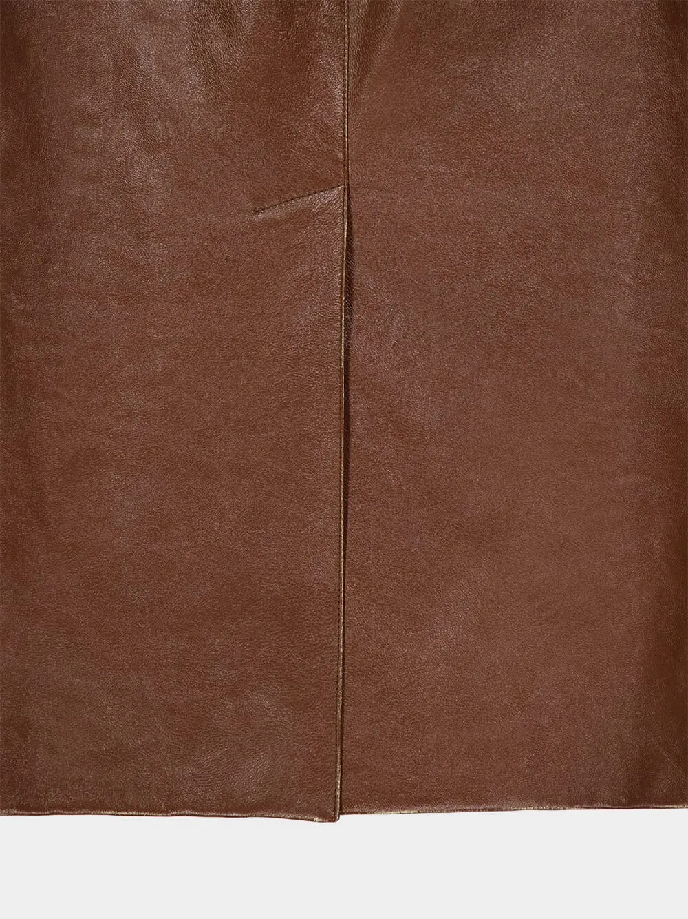 Brandy Leather Midi Skirt sold by Fashion Clinic product image thumbnail 4