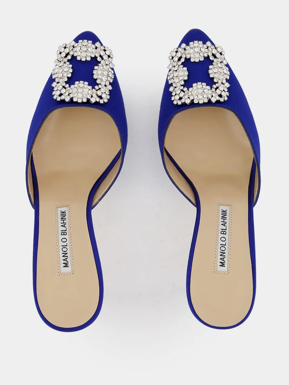 Blue Satin Jewel 70mm Mules sold by Fashion Clinic product image thumbnail 4