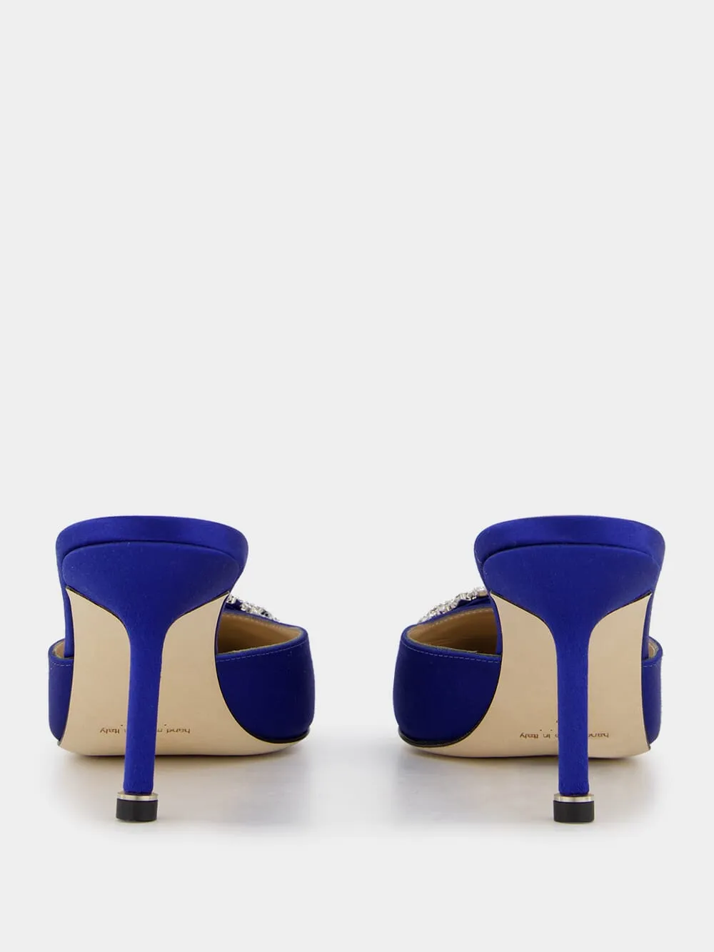 Blue Satin Jewel 70mm Mules sold by Fashion Clinic product image thumbnail 5