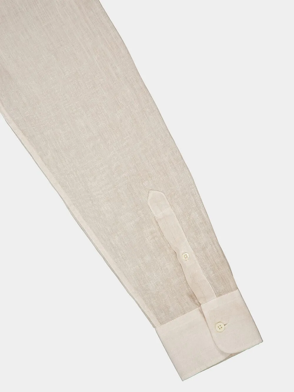 Classic Beige Linen Shirt sold by Fashion Clinic product image thumbnail 4