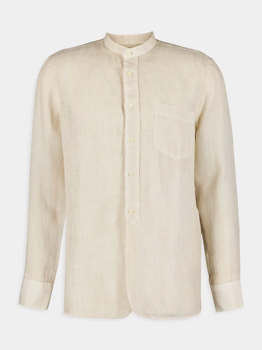 Classic Beige Linen Shirt sold by Fashion Clinic