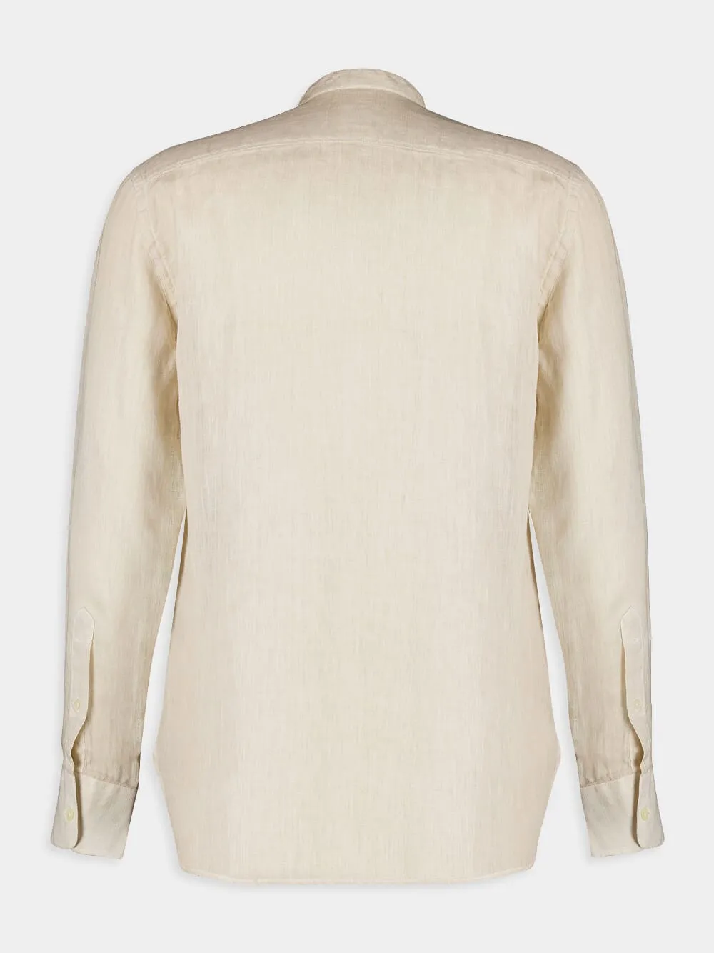 Classic Beige Linen Shirt sold by Fashion Clinic product image thumbnail 2