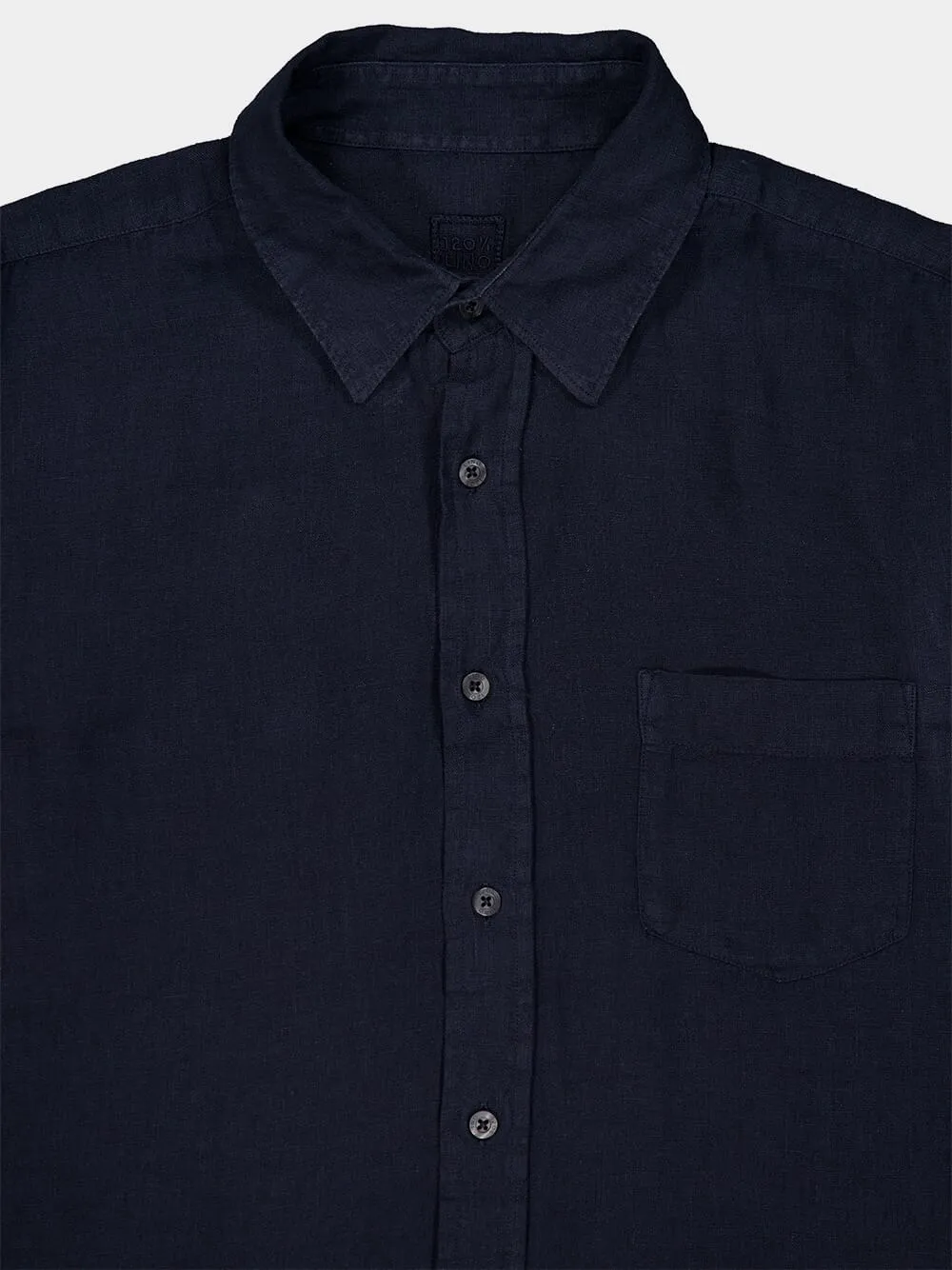 Regular Fit Navy Linen Shirt sold by Fashion Clinic product image thumbnail 3