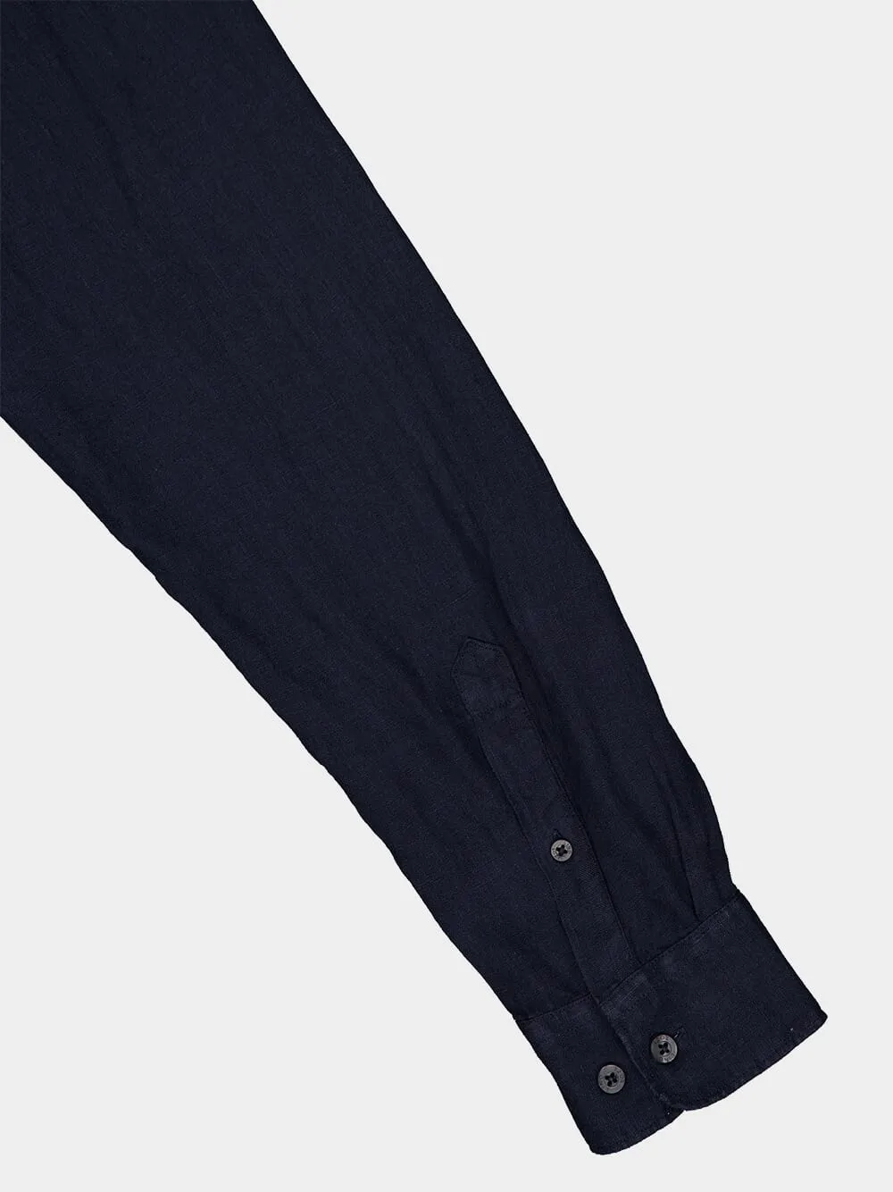 Regular Fit Navy Linen Shirt sold by Fashion Clinic product image thumbnail 5