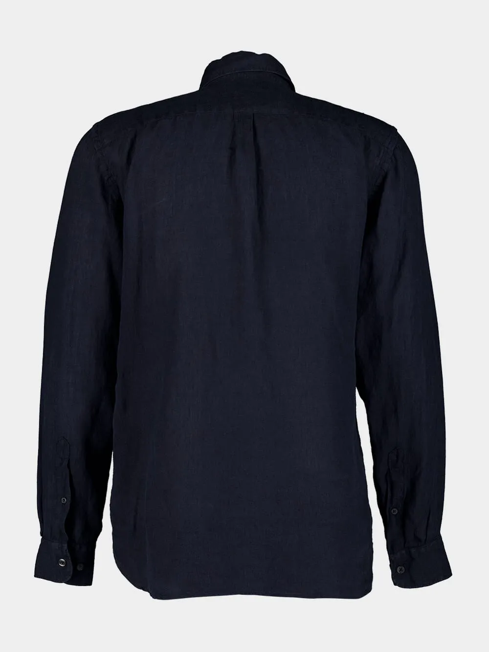 Regular Fit Navy Linen Shirt sold by Fashion Clinic product image thumbnail 2