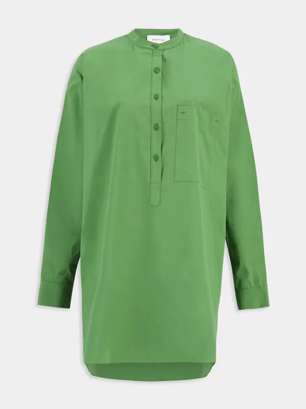Green Popover Mini Shirt Dress sold by Fashion Clinic