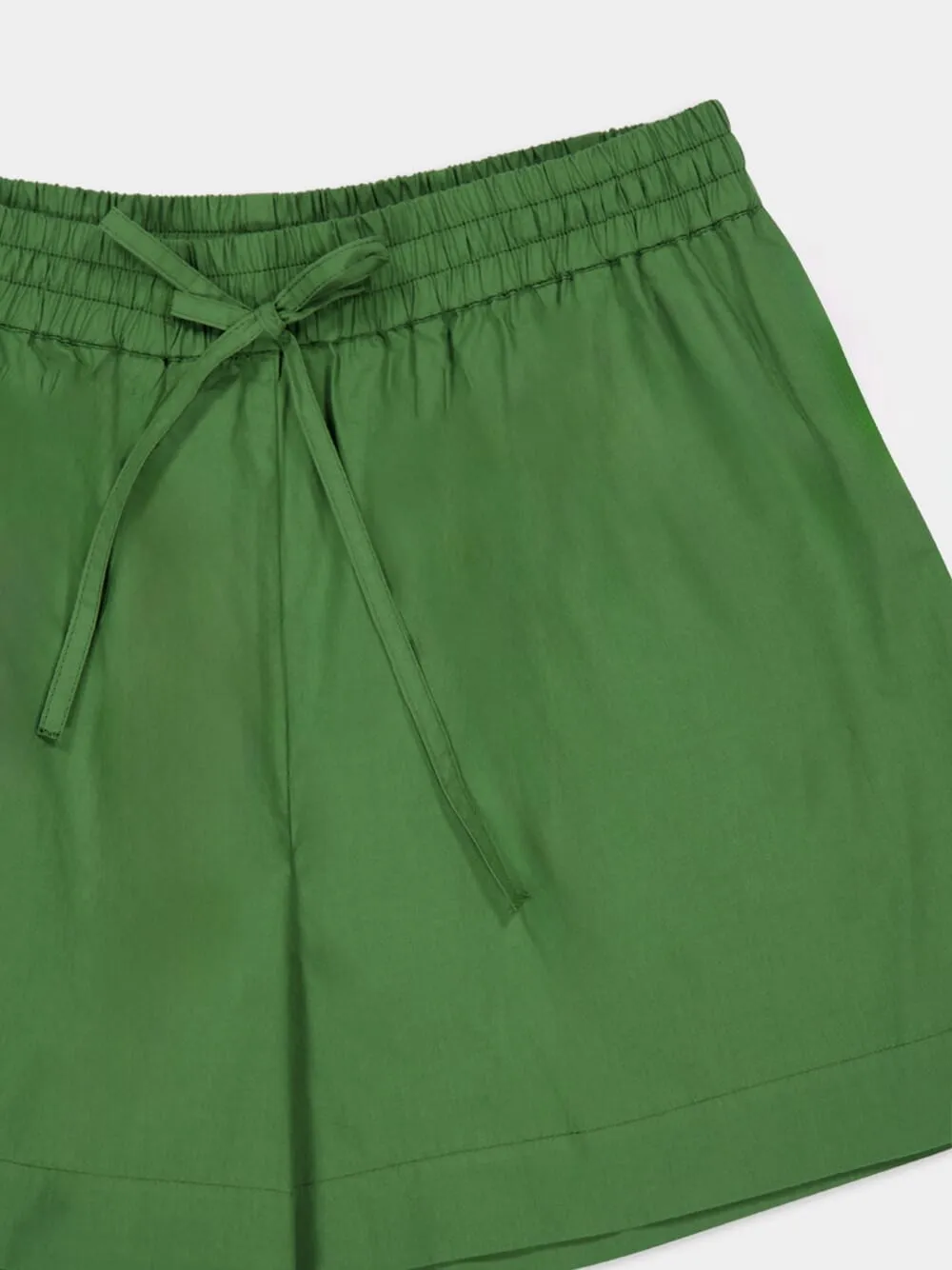 Green Relaxed Poplin Shorts sold by Fashion Clinic product image thumbnail 3