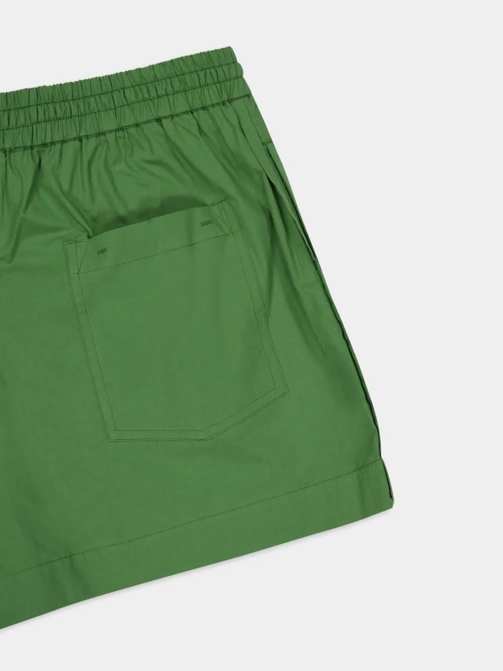 Green Relaxed Poplin Shorts sold by Fashion Clinic product image thumbnail 4