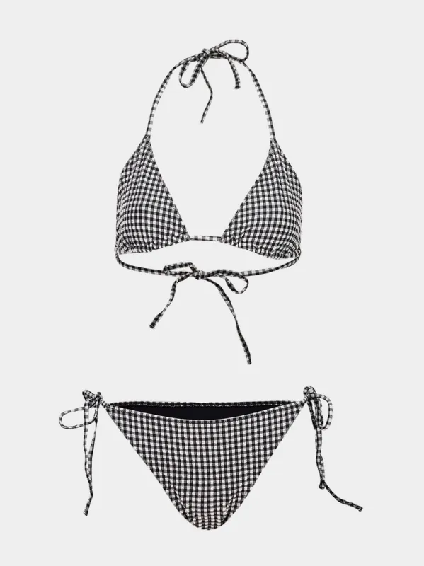 Gingham Seersucker Sabrina Bikini sold by Fashion Clinic