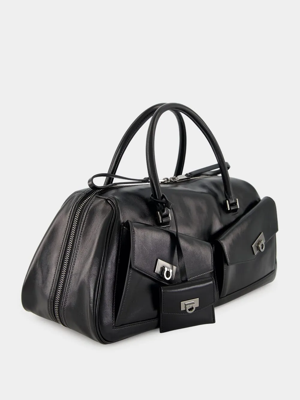 Black Harley Leather Top Handle Bag sold by Fashion Clinic product image thumbnail 3