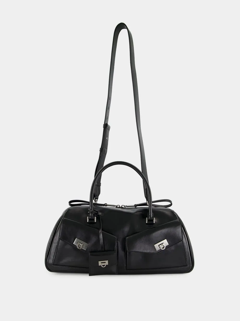 Black Harley Leather Top Handle Bag sold by Fashion Clinic product image thumbnail 2