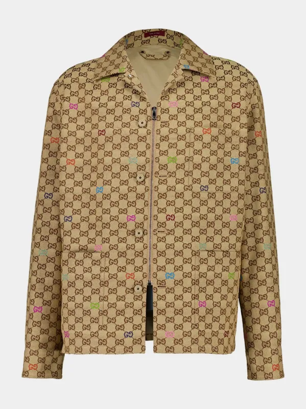 Multicolour GG Canvas Jacket sold by Fashion Clinic