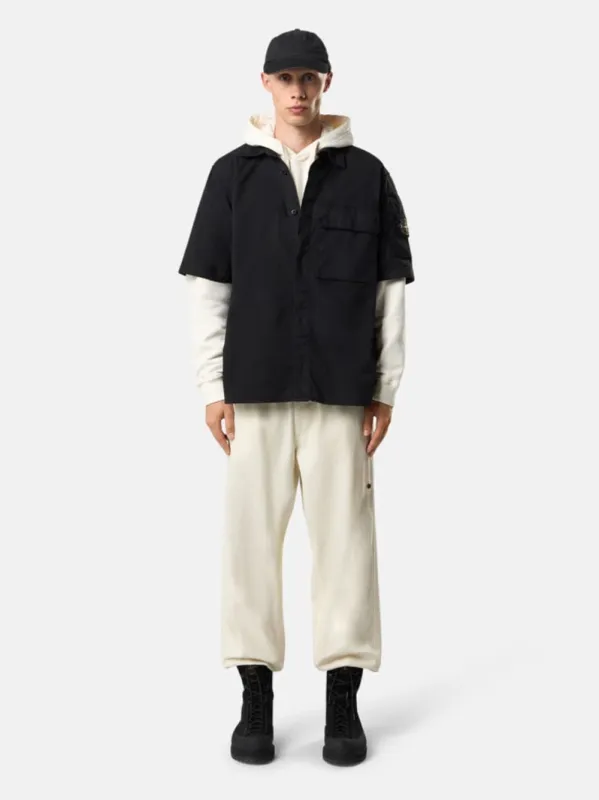 Black Supima® Cotton Short-Sleeve Shirt sold by Fashion Clinic