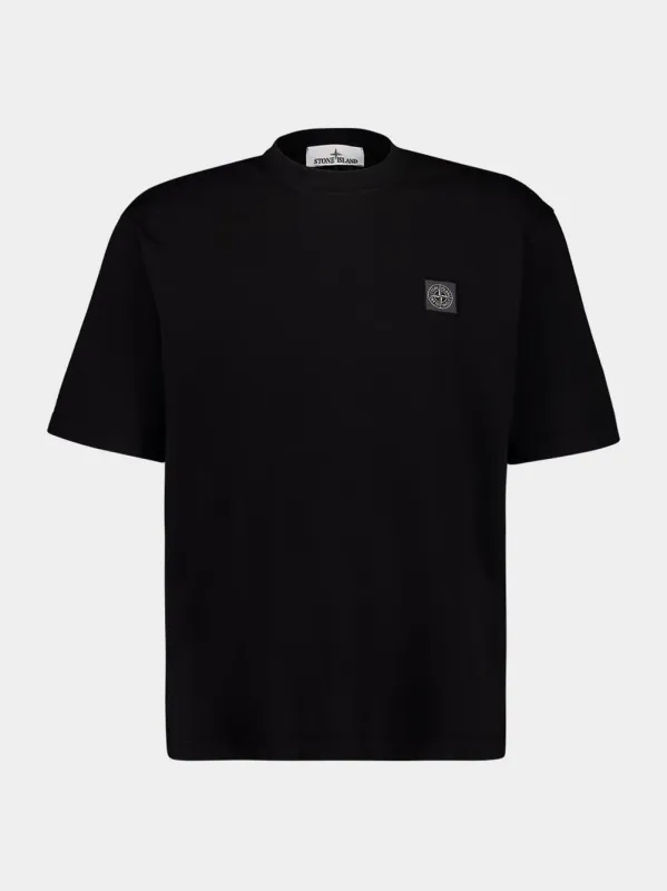 Black Organic Cotton Logo T-Shirt sold by Fashion Clinic
