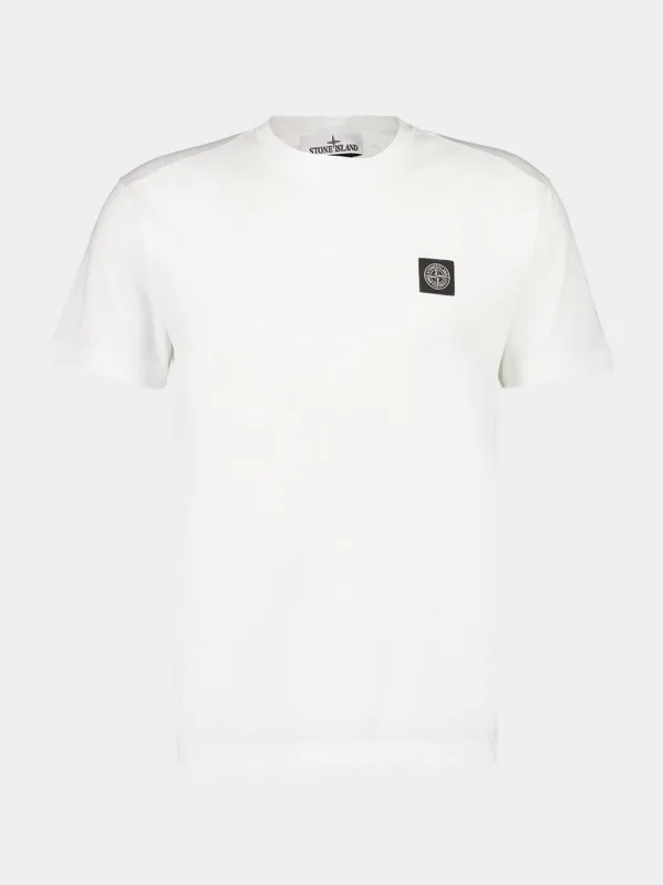 White Cotton Jersey Slim T-Shirt sold by Fashion Clinic