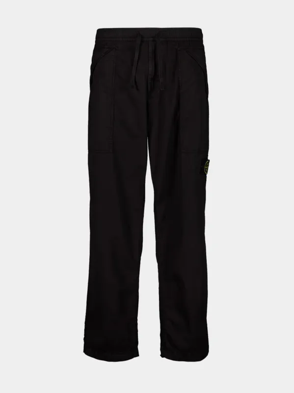 Black Relaxed Fit Trousers with Logo sold by Fashion Clinic