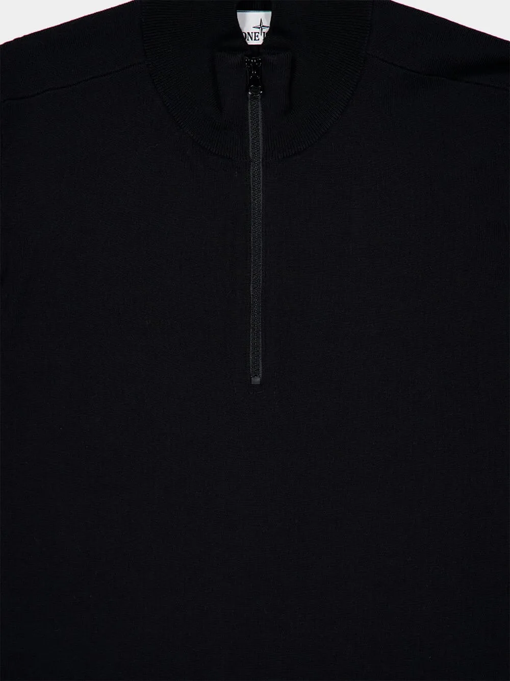 Black Half-Zip Virgin Wool Jumper sold by Fashion Clinic product image thumbnail 3