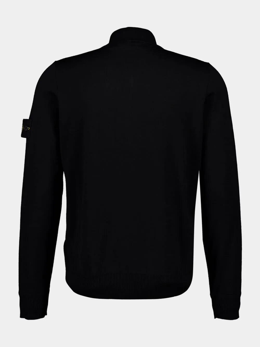 Black Half-Zip Virgin Wool Jumper sold by Fashion Clinic product image thumbnail 2