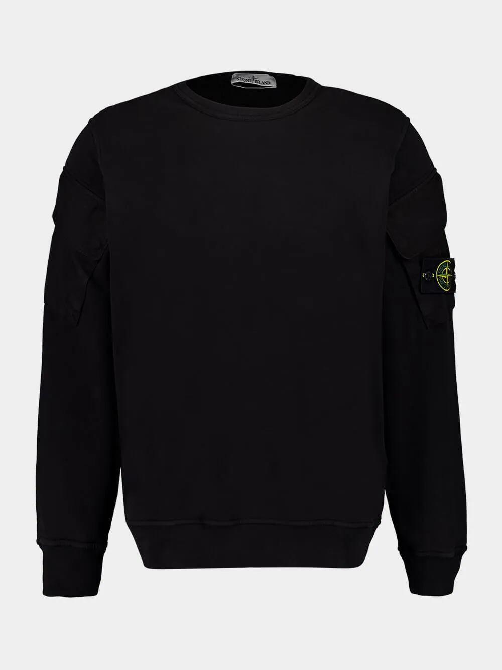 Black Brushed Organic Cotton Sweatshirt sold by Fashion Clinic product image thumbnail 2