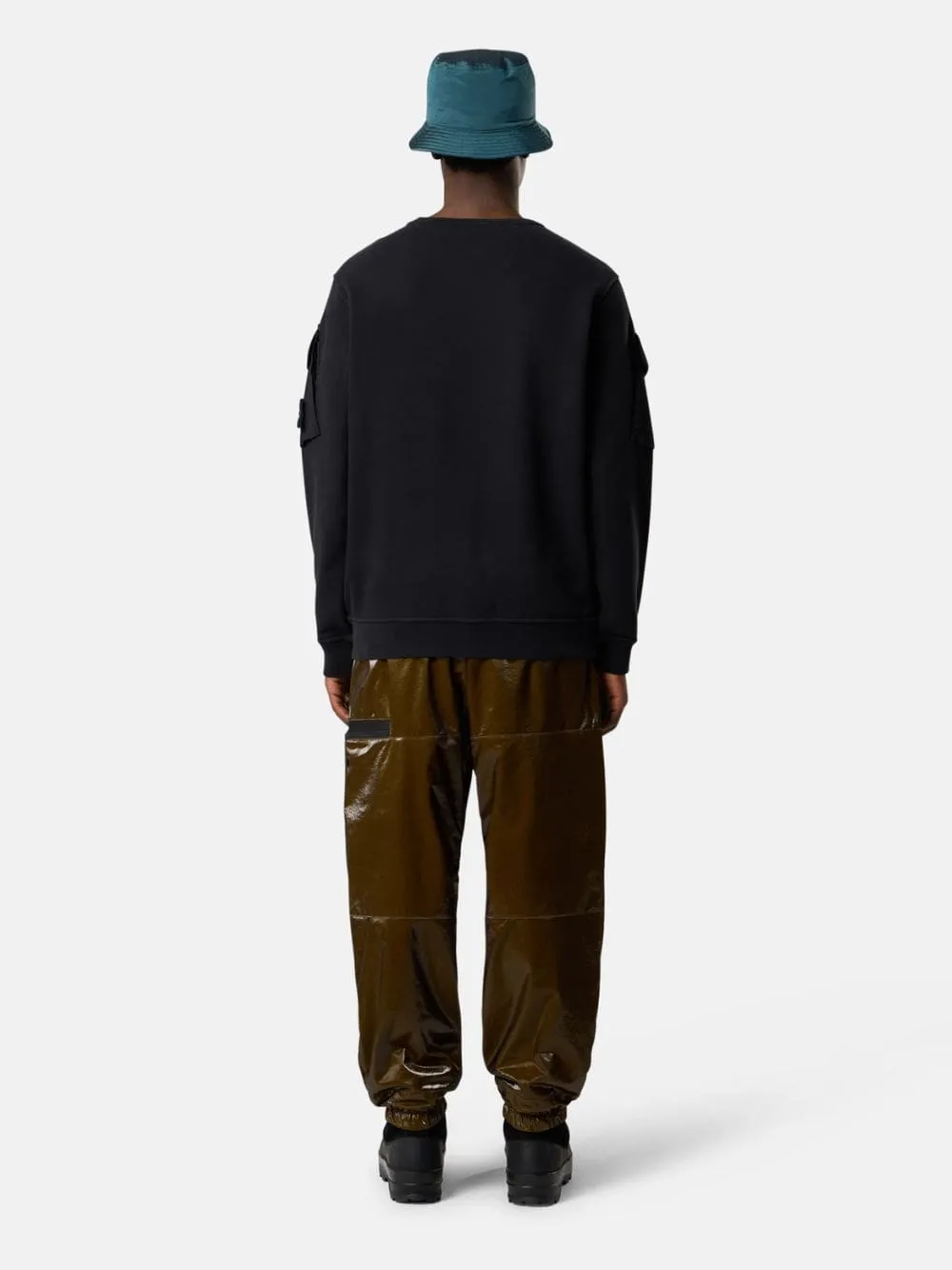 Black Brushed Organic Cotton Sweatshirt sold by Fashion Clinic product image thumbnail 3