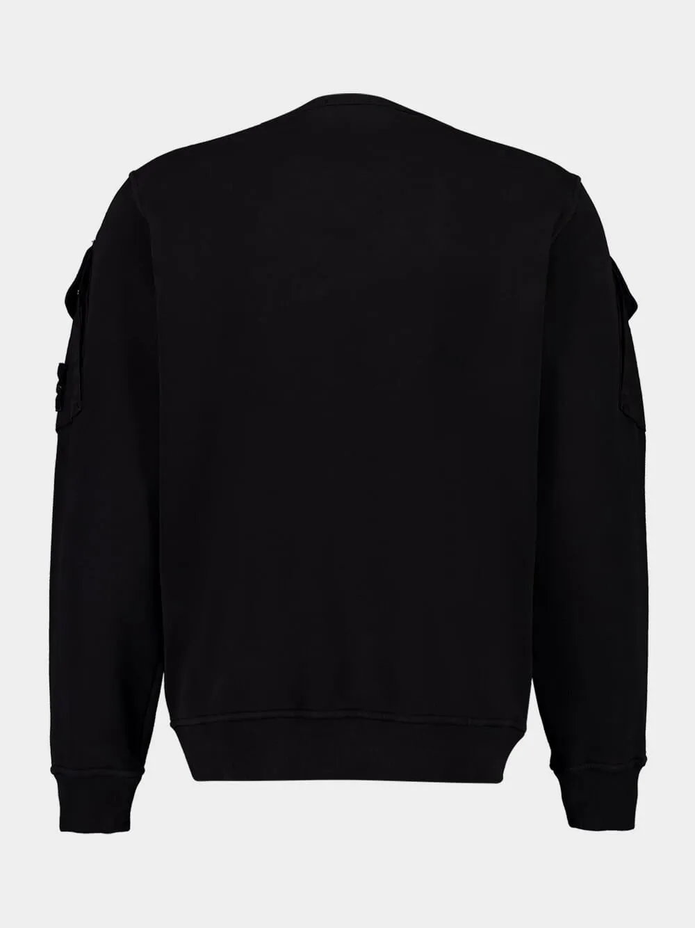 Black Brushed Organic Cotton Sweatshirt sold by Fashion Clinic product image thumbnail 4