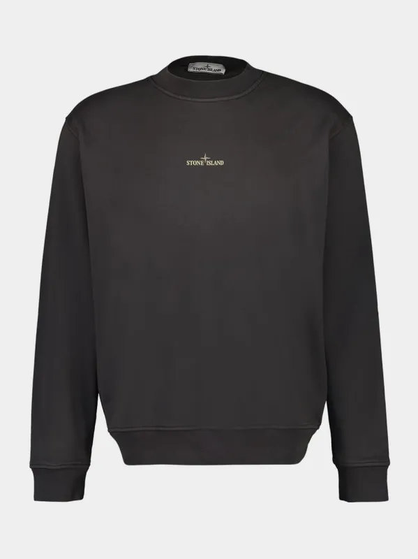 Lead Grey Printed Cotton Sweatshirt sold by Fashion Clinic