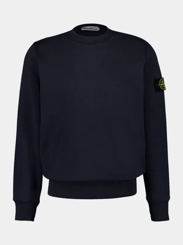 Navy Organic Cotton Sweatshirt made by Stone Island