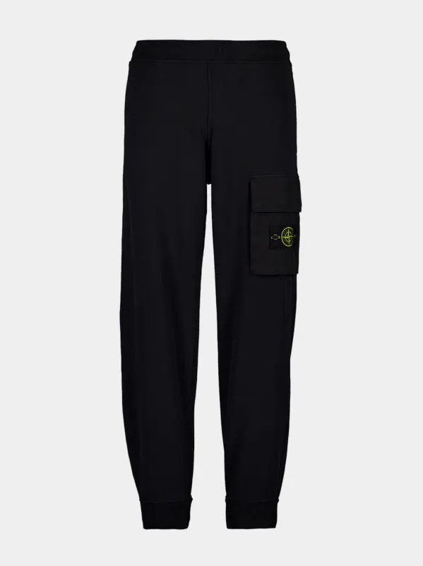Black Organic Cotton Fleece Joggers sold by Fashion Clinic