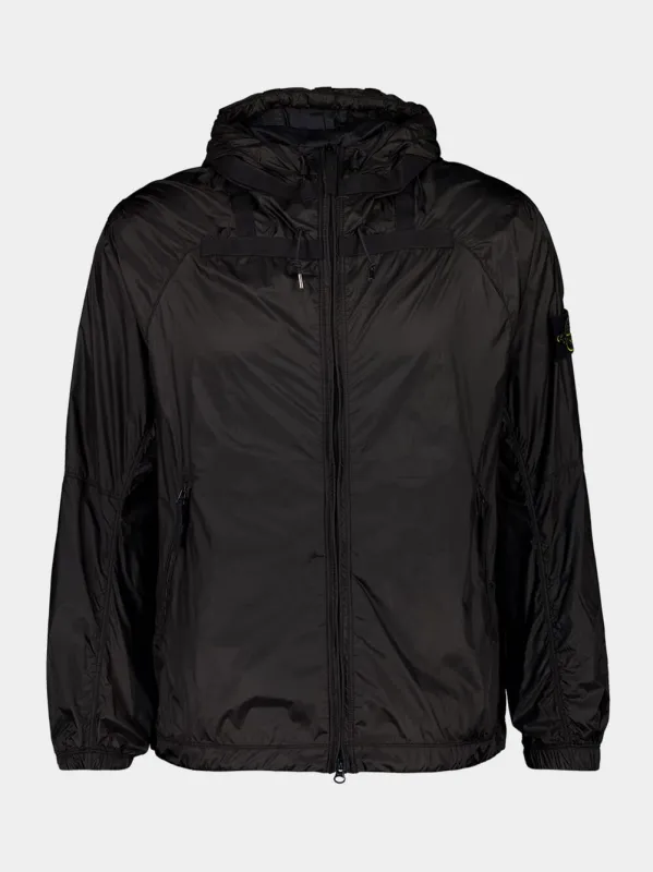 Lead Grey Ripstop Light HT Nylon Hooded Jacket sold by Fashion Clinic